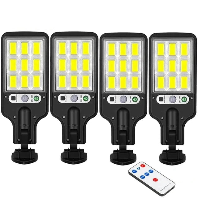 Kit de Refletores Led Solar 6000 Lumens com Sensor de Movimento