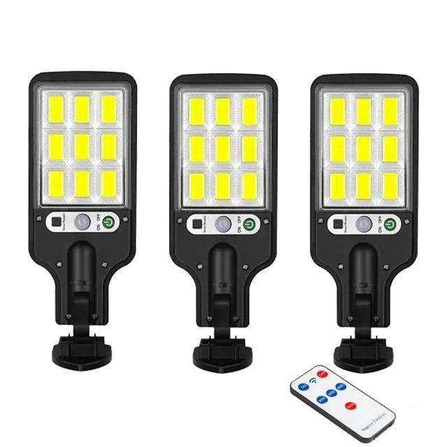 Kit de Refletores Led Solar 6000 Lumens com Sensor de Movimento